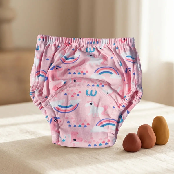 Culotte d'apprentissage lavable motif licornes