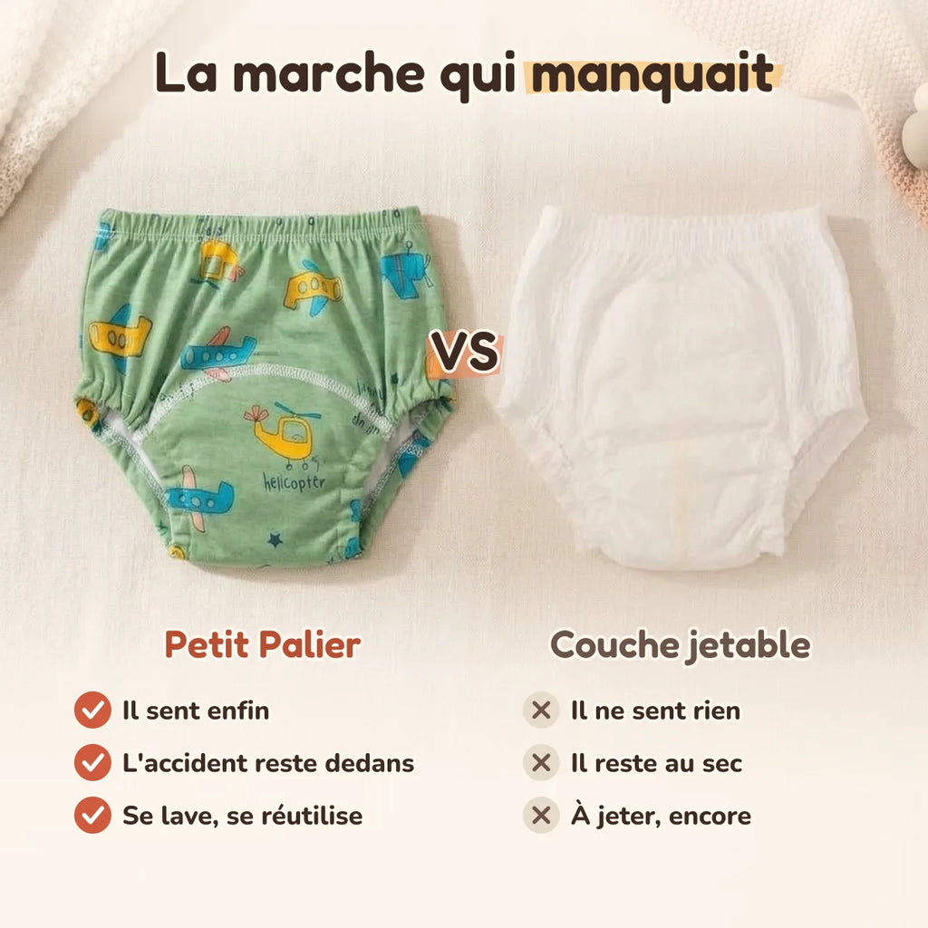 Culotte d'apprentissage contre couche jetable