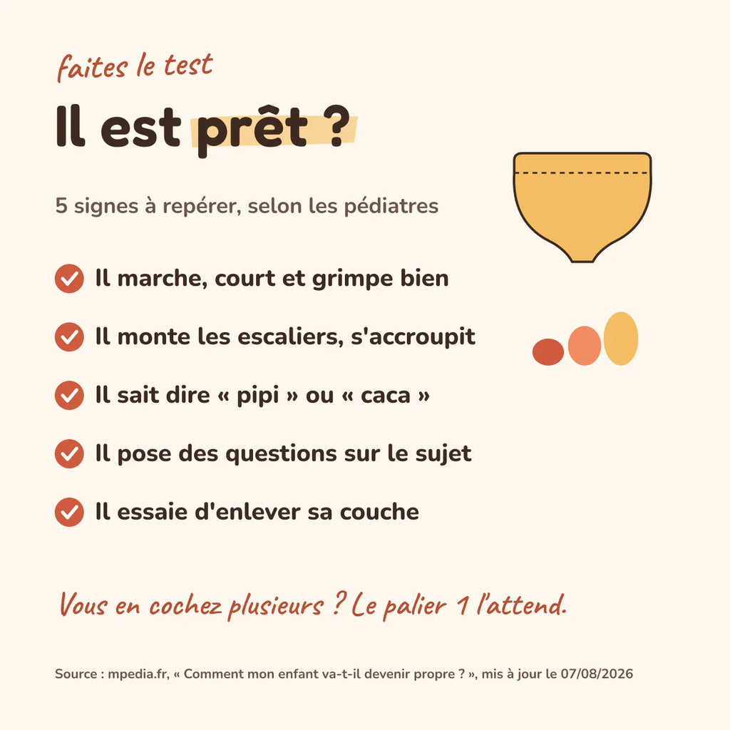 Les signes qu'il est prêt pour la propreté