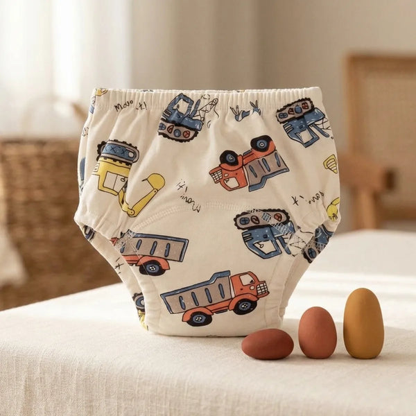 Culotte d'apprentissage lavable motif camions