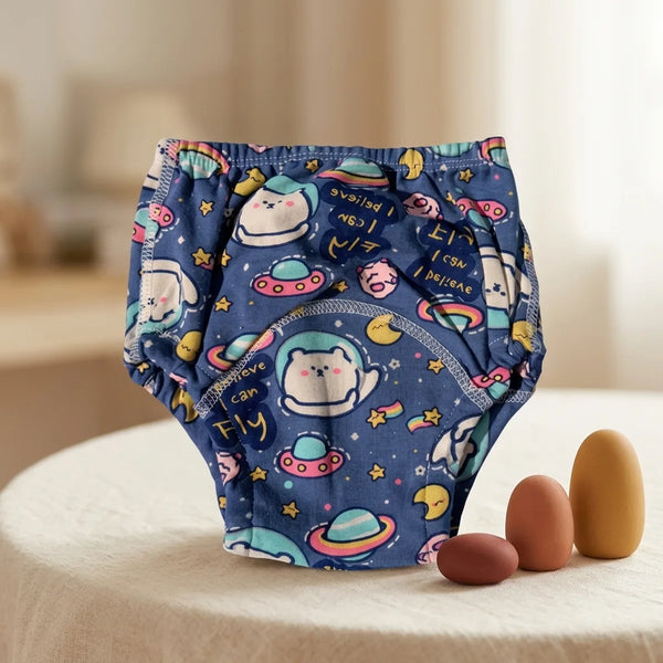 Culotte d'apprentissage lavable motif espace