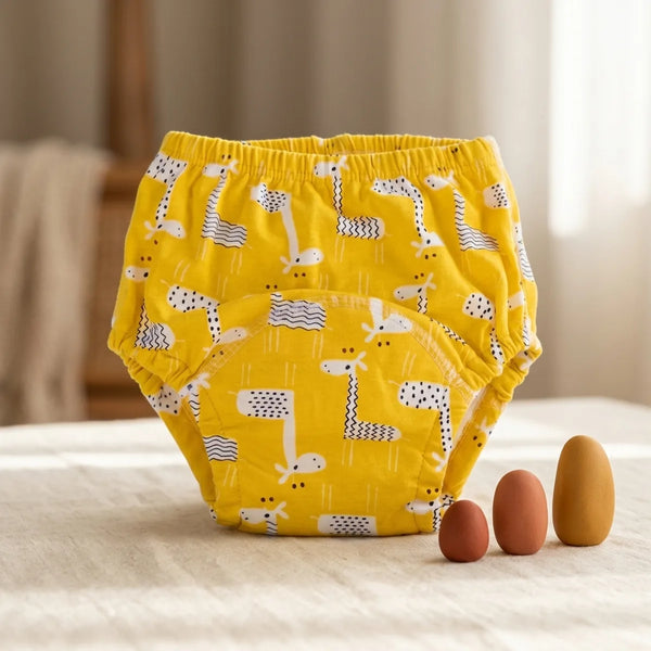 Culotte d'apprentissage lavable motif girafes